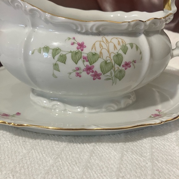 Vintage Edelstein Bavarian Maria Theresia Bianca Pattern 80 yr Anvsry Gravy Bowl - Picture 4 of 14